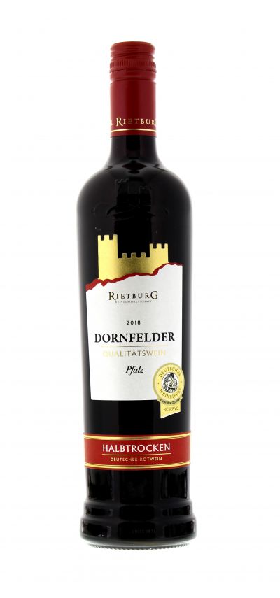 2018, Dornfelder, Rot, Deutschland, Pfalz, Rietburg , Qualitätswein, halbtrocken, Wein