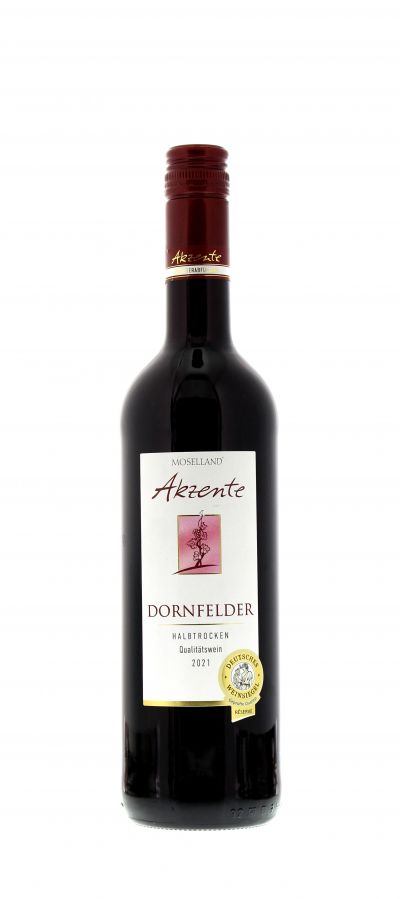2021, Dornfelder, Rot, Deutschland, Mosel, Qualitätswein, halbtrocken, Wein